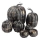 thumbnail image 1 of Paquete de 7 decoraciones de calabaza de oro negro de Acción de Gracias, 4 tamaños de calabazas artificiales, decoración de otoño para chimenea, cocina, fiesta de Acción de Gracias, día de la cosecha, 1 of 5