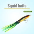 thumbnail image 1 of Señuelo de pesca de calamar realista, señuelos de pesca de 24 cm/40 g, anzuelo triple de calamar, Crankbait de calamar construido para precisión, 1 of 5
