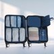 thumbnail image 5 of 7 Uds bolsa de embalaje de viaje organizadores de equipaje impermeables suaves portátiles para ropa interior teléfono móvil azul marino tamaño libre, 5 of 13