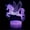Unicorn4, variant on YSTIAN 3D Unicorn Lamp Illusion Led Night Light Colorful USB Nightlight Child Birthday Christmas Gifts for Girls Bedroom Decoration Decoración De Dormitorio De Luz De Noche Led