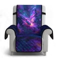 thumbnail image 6 of TSOVTHRID Purple Butterfly Floral Galaxy Print Non Slip Reclining Chair Covers, Machine Washable 1 Seat Recliner Cover, Thick Soft Single Seat Recliner Couch Cover for Pet Living Room, 6 of 7
