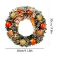 thumbnail image 3 of Fek888 Christmas Wreath Front Door Large Christmas Lights Decorative Wreaths LED Glowing Wreaths Artificial Christmas Wreaths Door And Window Hanging Decoration Christmas Scene Decoration Props, 3 of 6