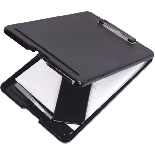 A4 Presse-Papiers de Rangement Robuste, Bloc-Notes Dossiers avec Compartiment de Rangement Porte-Documents de Bureau pour Étudiants, Enseignants, Utilitaires, Industriel, Professionnels de Bureau