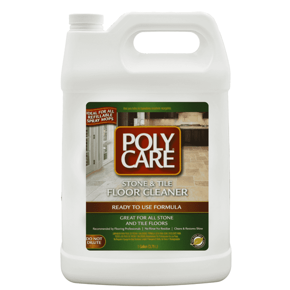 POLYCARE Stone & Tile Floor Cleaner, 1 Gallon - Ready to Use, No Rinse, Residue-Free, For All Stone, Tile & Grout Floors