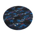 thumbnail image 6 of Uemuo Blue Sports Car Pattern Round Bar Stool Seat Covers Washable Stool Cushion Slipcover Elastic Bar Chair Covers-14 inch, 6 of 7