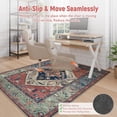 thumbnail image 4 of Anidaroel Office Chair Mat for Hardwood Floor, 4x6 Under Desk Rug for Rolling Chair, Computer Desk Chair Mat, Anti-Slip Backing Large Floor Protector Rug for Home Office, Rust, 4 of 8