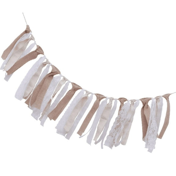 Raindrops 23Pcs Pink Fabric Decorative Garland for Rustic Wedding and Bedroom Decor