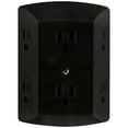 thumbnail image 1 of GE 6 Outlet Wall Plug Adapter Power Strip, Extra Wide Spaced Outlets, Power Adapter, 3 Prong, Multi Outlet Wall Charger, Quick & Easy Install, For Home Office, Black, 45201, 1 of 1