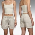 thumbnail image 5 of Jamicy Women's Denim Shorts Summer Casual Comfortable Buttoned High Waisted form-Fitting Stretchy Lounge Shorts with Pockets, 5 of 6