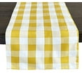 thumbnail image 2 of Fennco Styles Classic Buffalo Check Cotton Blend Table Runner 16" W x 54" L - Yellow Holiday Table Cover for Banquets, Christmas, Special Events and Home Décor, 2 of 5