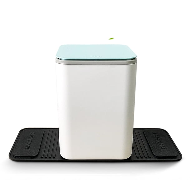 Cubo De Basura De 3L, Plástico, Blanco, Verde, Desmontable Con Alfombrilla De Goma, Contenedor De Basura, Cubo De Basura Para Coche, Sala De Estar Y Oficina Yuarrent HA013130-00