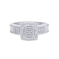 thumbnail image 4 of AFFY White Natural Diamond Engagement & Wedding Trio Bridal Ring Set In 10k White Gold (0.33 Cttw), Ring Size 11, 4 of 8