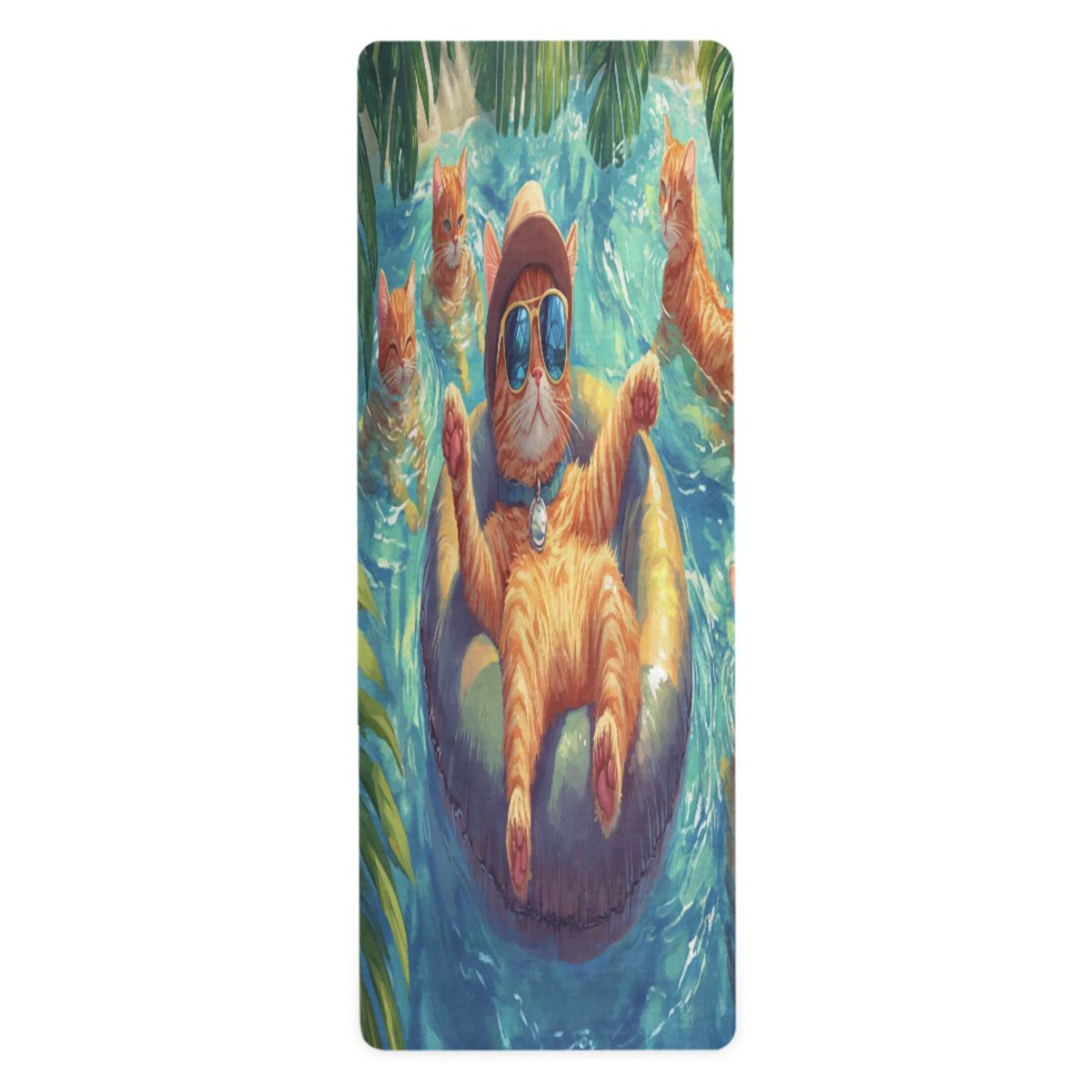 BZSMCE Yoga Mat Women Cats Swimming Fitness Mat