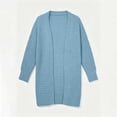 thumbnail image 6 of Edvintorg Long Sweaters for Women Plus Size Long Sleeve Open Front Loose Casual Knit Cardigan Woman Clothes Light Blue S-3XL, 6 of 6