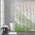 thumbnail image 5 of Grass Green Shower Curtain for Bathroom, Gradient Sea Waves Sandy Beach Coastal Scenery Waterproof Cloth Fabric Bathroom Accessories Set with 12 Rust Proof Plastic Hooks, 72"x78", 5 of 9