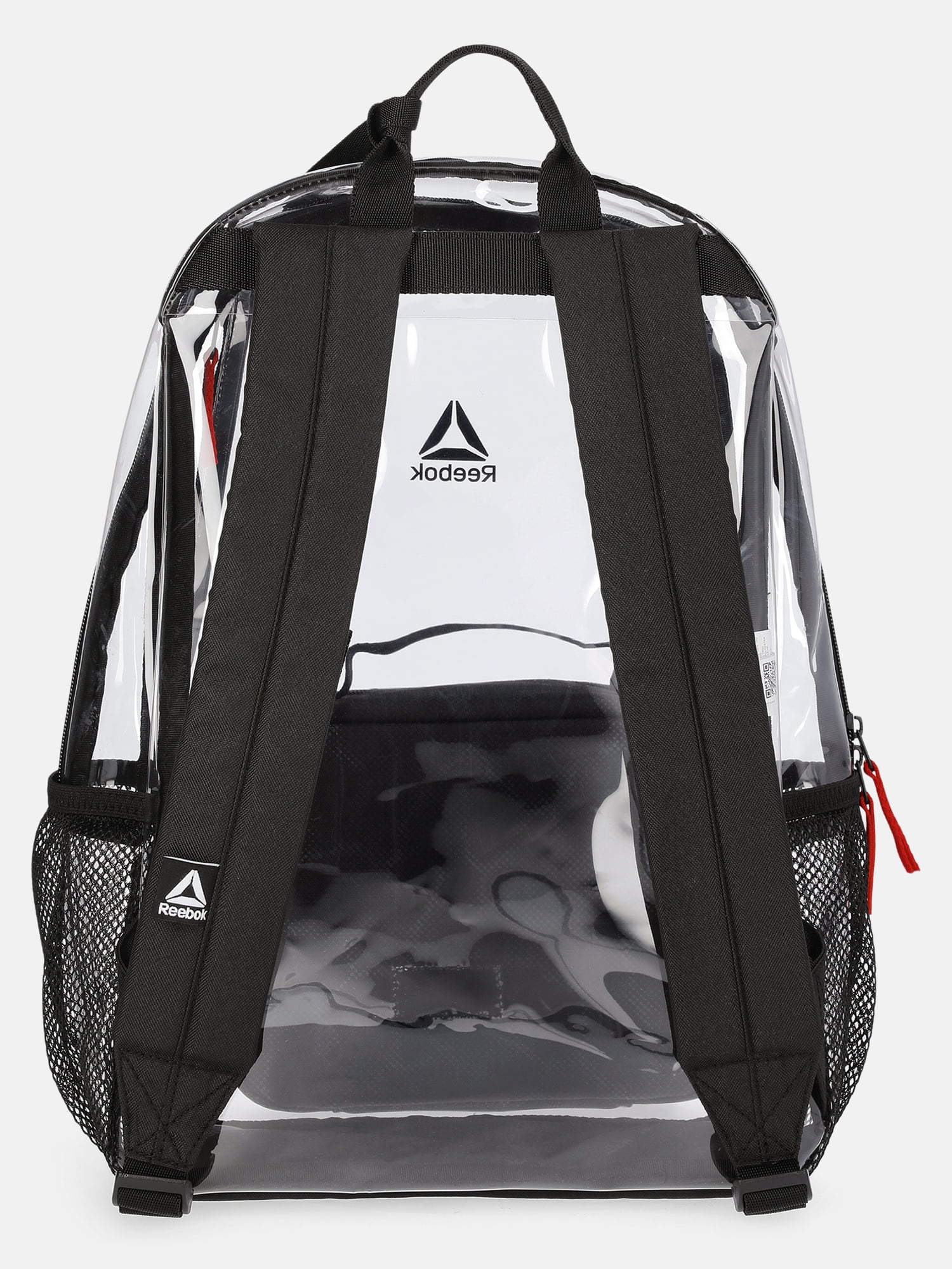 Reebok Kids' Dana17" Clear Backpack, Lunch Bag and Pencil Case Set, 3-Piece, Black