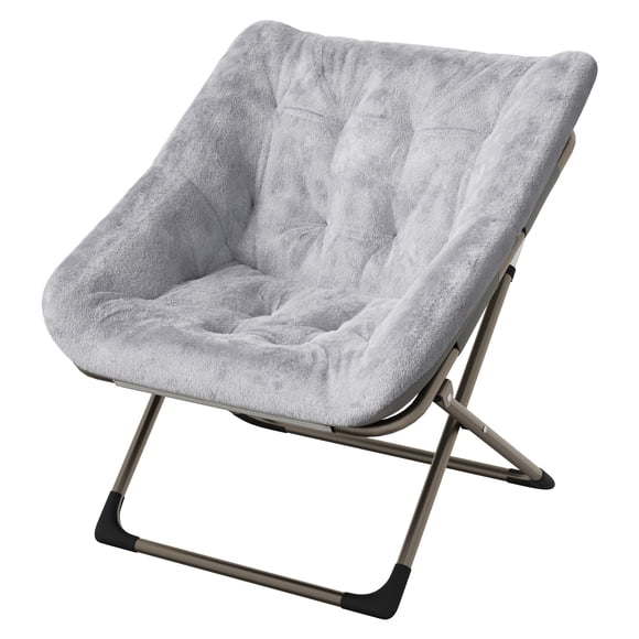 Silla Mariposa Plegable para Adultos – Cojín de Piel Sintética – Ligera y Resistente – 136 kg – Sin Montaje – Dormitorio y Sala – con Patas Doradas