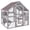 Grey（69.8"L x 55.1"W x 68.9"H）, variant on Aivituvin Catio Outdoor Cat Enclosure with Wheels, Outdoor Cat House with Weatherproof Roof, 3 Platforms, Large Window Catio Portable Cat Cage Indoor for 2-3 Cats, 23.4" D x 24.5" W x 62.8" H - Grey