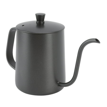 

Pour Over Coffee Kettle Compact Easy Clean Handheld Safe Gooseneck Coffee Pot For Home For Office 600ml PTFE Black