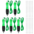 thumbnail image 1 of Uxcell 5Pcs Bolígrafos Gruesos Verdes, Bolígrafos Pesados (10 Recargas Azules), 1 of 5