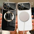 thumbnail image 6 of for Phone 13 Pro Max Case Magnetic Plating Case, 【Support for Magsafe】 Wide Lens Camera Protection Luxury Back Cover with Screen Protector Shockproof Electroplating Cover for Girls Women -Black, 6 of 11
