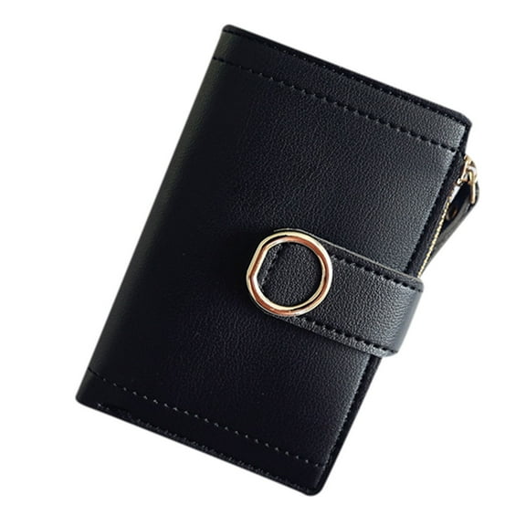 Tao Tao Small Wallets For Women,Blocking Wallet For Women,Bifold Leather Ladies Wallet Card Holder With Zipper Coin Pocket Black