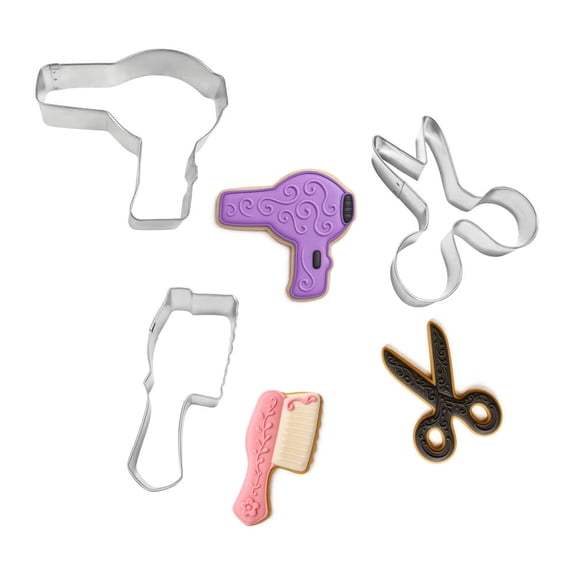 Hair Salon 3 Piece Cookie Cutter Set - The Cookie Cutter Shop - Tin Plate Steel