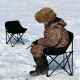 thumbnail image 4 of 2 Pcs Padded Ice Fishing Chair Stool Folding Camping Chairs for Adults Outdoor Winter Wild Fishing Camping, Lawn, Patio, Garde, Supports up to 280 Lbs, 24.4 x 16.6 x 25.6'', 4 of 7
