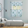 thumbnail image 6 of Teal Starfish Kitchen Curtains Valances and Tiers Set of 3 Summer Shell Coral Tier Curtains and Valance with Rod Pocket for Small Windows, 27.5"x36", 6 of 9