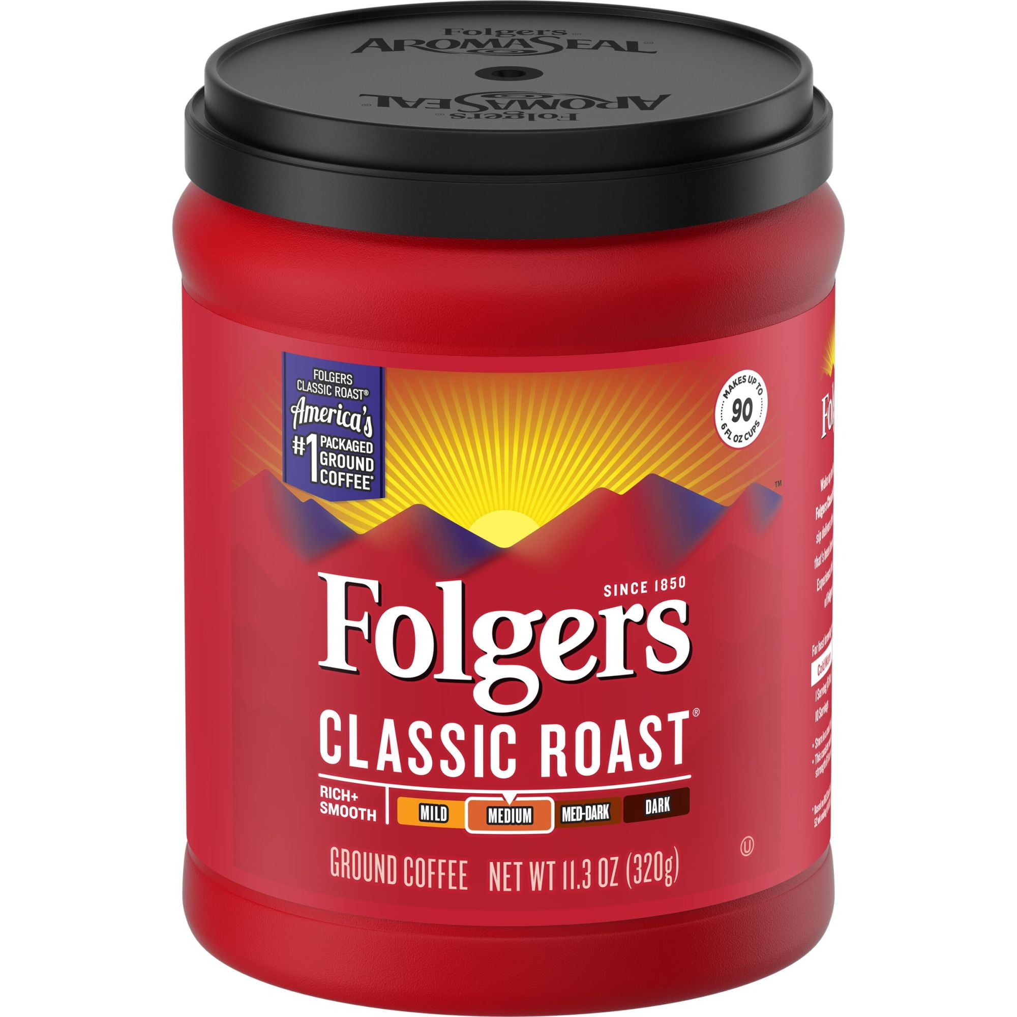 Folgers Classic Roast Ground Coffee Medium Roast 11.3 Ounce