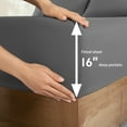 thumbnail image 6 of SONORO KATE 6 Pieces Bed Sheet Set, 1800 Series Soft Microfiber Queen Sheets with 16" Deep Pocket, Dark Gray, 6 of 7
