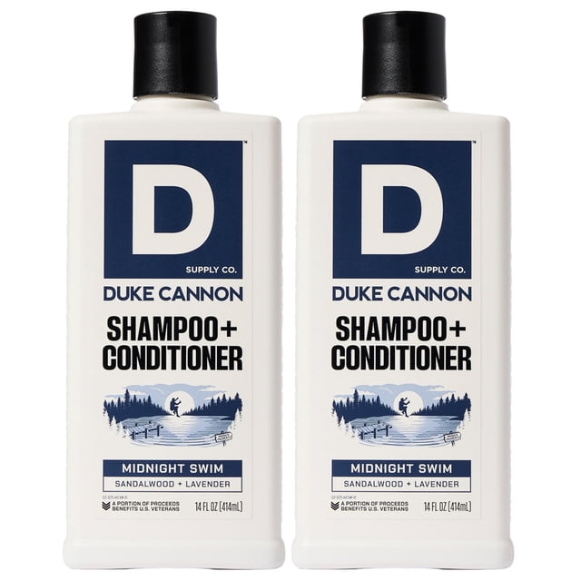 Champú y acondicionador Duke Cannon 2 en 1 para cabello, 414 ml, paquete de 2