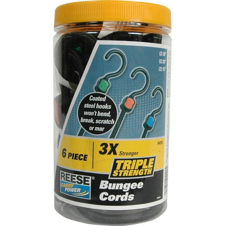 Assorted Bungee - 6-Piece 3X Assorted Bungees