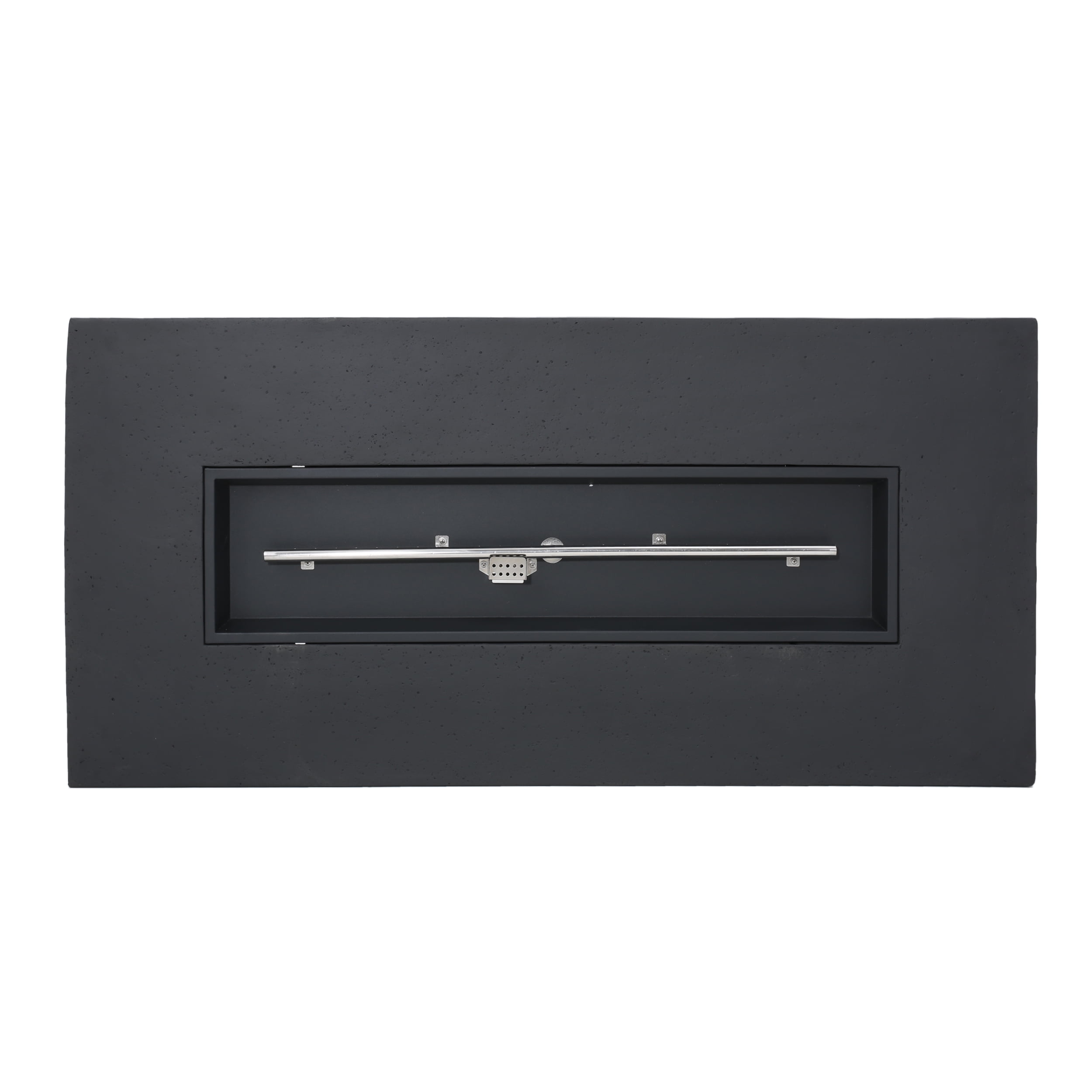 Hearth Outdoor 50,000 BTU Lightweight Concrete Rectangular Fire Pit (No Tank Holder), Dark Gray