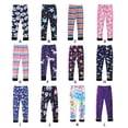 thumbnail image 3 of Esho 1/2 Pack Girls Winter Warm Thicken Fleece Leggings Kids Printed Tights Long Pants 2-10Y, 3 of 7