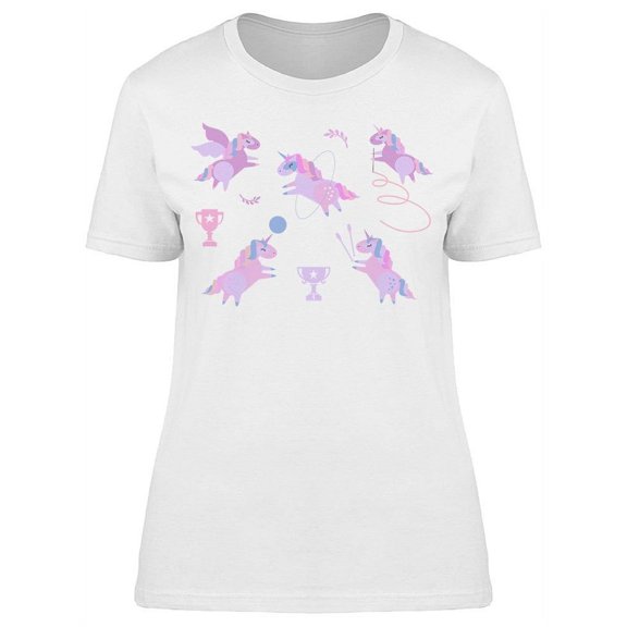 Cute Unicorns T-Shirt Women -Image by Shutterstock, Female Medium