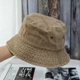 thumbnail image 6 of CoCopeaunts Summer Washed Denim Bucket Hats Women Foldable Fisherman Hat Men Fashion Bob Caps Hip Hop Gorros Men Women Panama Bucket Cap, 6 of 6