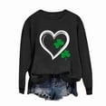 thumbnail image 4 of Annhoo Womens St. Patrick's Day Tops Fashion Print Graphic Block Color Crewneck Loose Shirts Spring Clothes, 4 of 7
