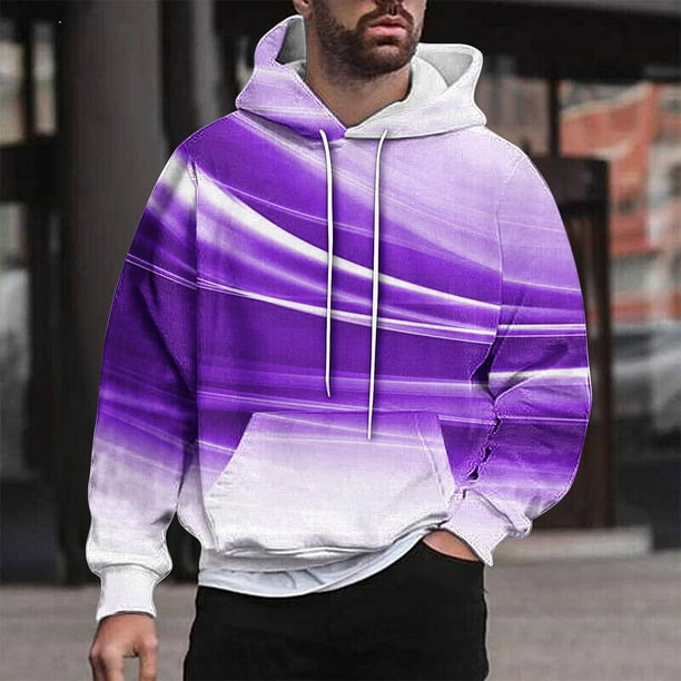 Sudadera con capucha para hombre, estilo casual, con cuello redondo, estampado, manga larga, blusa de poliéster