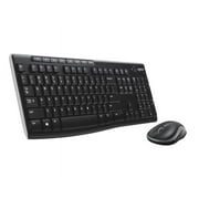 Logitech Mk270 Full Size Compact Wireless Keyboard & Mouse Combo, Black