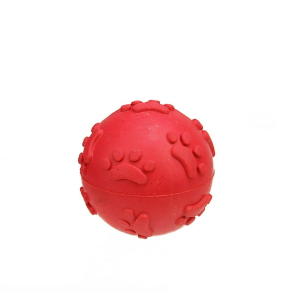 2.5" Bright Red Soft and Flexible TPR Rubber Ball Puppy Dog Fetch Toy
