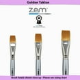 thumbnail image 3 of zem brush golden taklon wash brush set sizes 1/2", 3/4", 1", 3 of 5
