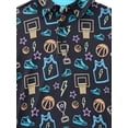 thumbnail image 2 of Birdie Bound Boy's Performance Neon Basketball Printed Golf Polo Shirt, Sizes XS-XL, 2 of 3