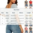 thumbnail image 3 of Dolkfu Short Sleeve Womens Tops Summer Crew Neck Blue Backless T Shirts Pullover Cropped Women's Shirts M, 3 of 8