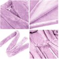 thumbnail image 4 of Women Plush Fleece Robe Long Warm Bathrobe Shawl Collar/Hood, 4 of 6