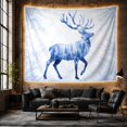 thumbnail image 6 of Stag Silhouette with Evergreen Forest Double-Exposure, Serene Watercolor for Wildlife Lovers, Nature Wall Art Christmas Gift Tapestry Wall Hanging for Bedroom and Living Room, 6 of 7