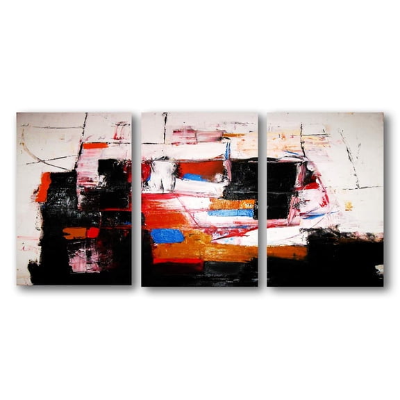 wall26 3 Panel Canvas Wall Art Abstract Oil Painting Pictures Home Wall Decorations for Bedroom Living Room Paintings Canvas Prints Framed - 16"x24" x 3 Panels