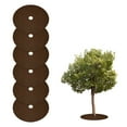 thumbnail image 1 of Uxcell 6pcs Tree Mulch Ring 28.3 Inch Non-Woven Round Tree Protector Weed Barrier Mat Plant Cover Rings for Weed Grass Control Root Protection, Brown, 1 of 7