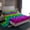Pink Blue Green Yellow, variant on Castle Fairy Boys Girls Leopard Print Bed Sheets,Abstract Gradient King Sheets