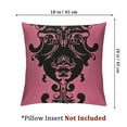 thumbnail image 4 of Pillow covers For Adult Girls Women Black Floral Flower Leaves Throw Pillow covers Luxury Design Hotel Style Cushion covers Room Decor Cushion Cases, Rose Red Pink, 4 of 7